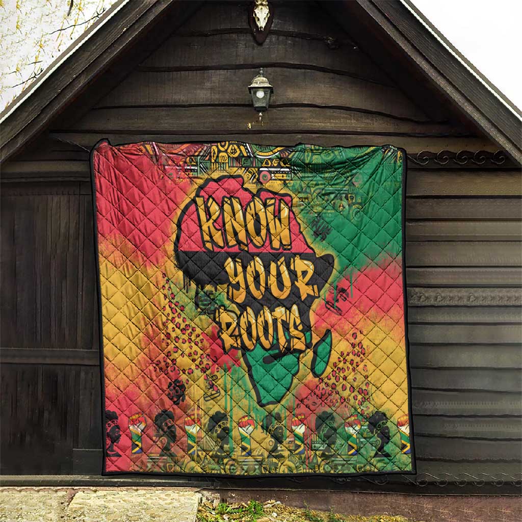 Africa Map Graffiti Quilt Know You Roots Art Style