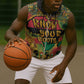 Africa Map Graffiti Sleeveless Zip Hoodie Know You Roots Art Style - African Pride