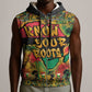 Africa Map Graffiti Sleeveless Zip Hoodie Know You Roots Art Style - African Pride
