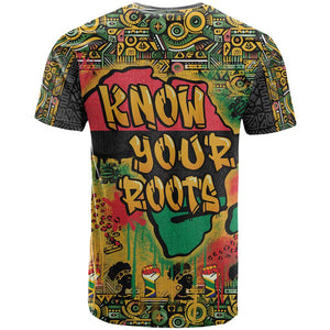 Africa Map Graffiti T shirt Know You Roots Art Style