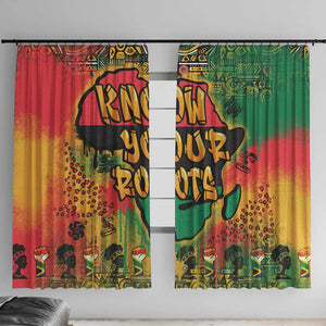 Africa Map Graffiti Window Curtain Know You Roots Art Style