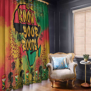 Africa Map Graffiti Window Curtain Know You Roots Art Style