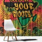 Africa Map Graffiti Window Curtain Know You Roots Art Style