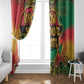Africa Map Graffiti Window Curtain Know You Roots Art Style