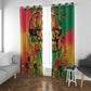 Africa Map Graffiti Window Curtain Know You Roots Art Style