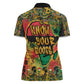 Africa Map Graffiti Women Polo Shirt Know You Roots Art Style