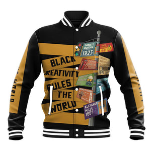 African Creativity Baseball Jacket Black Creativity Rules The World DT03
