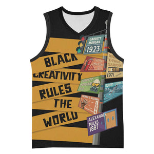 African Creativity Basketball Jersey Black Creativity Rules The World - African Pride