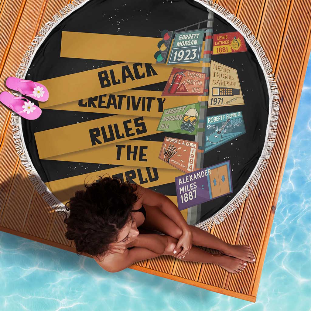 African Creativity Beach Blanket Black Creativity Rules The World