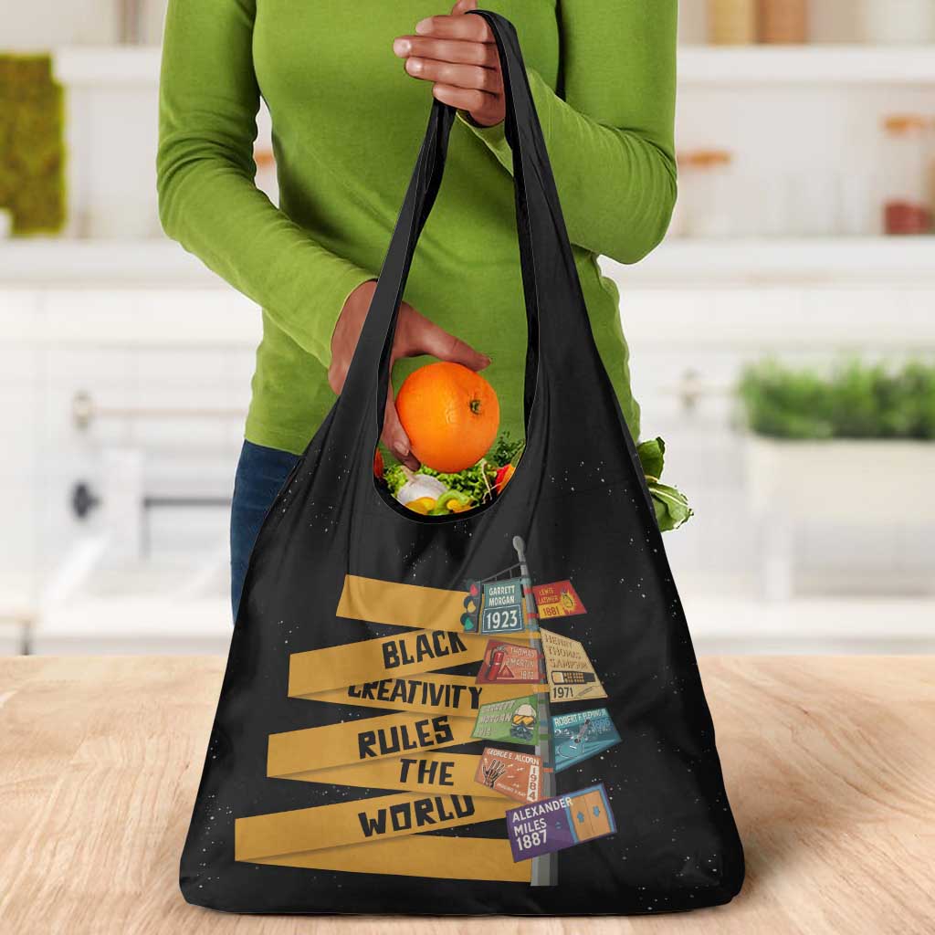 African Creativity Grocery Bag Black Creativity Rules The World