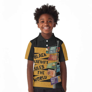 African Creativity Kid Polo Shirt Black Creativity Rules The World