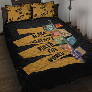 African Creativity Quilt Bed Set Black Creativity Rules The World