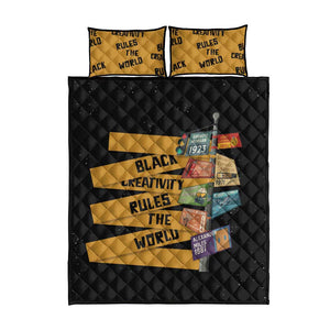 African Creativity Quilt Bed Set Black Creativity Rules The World