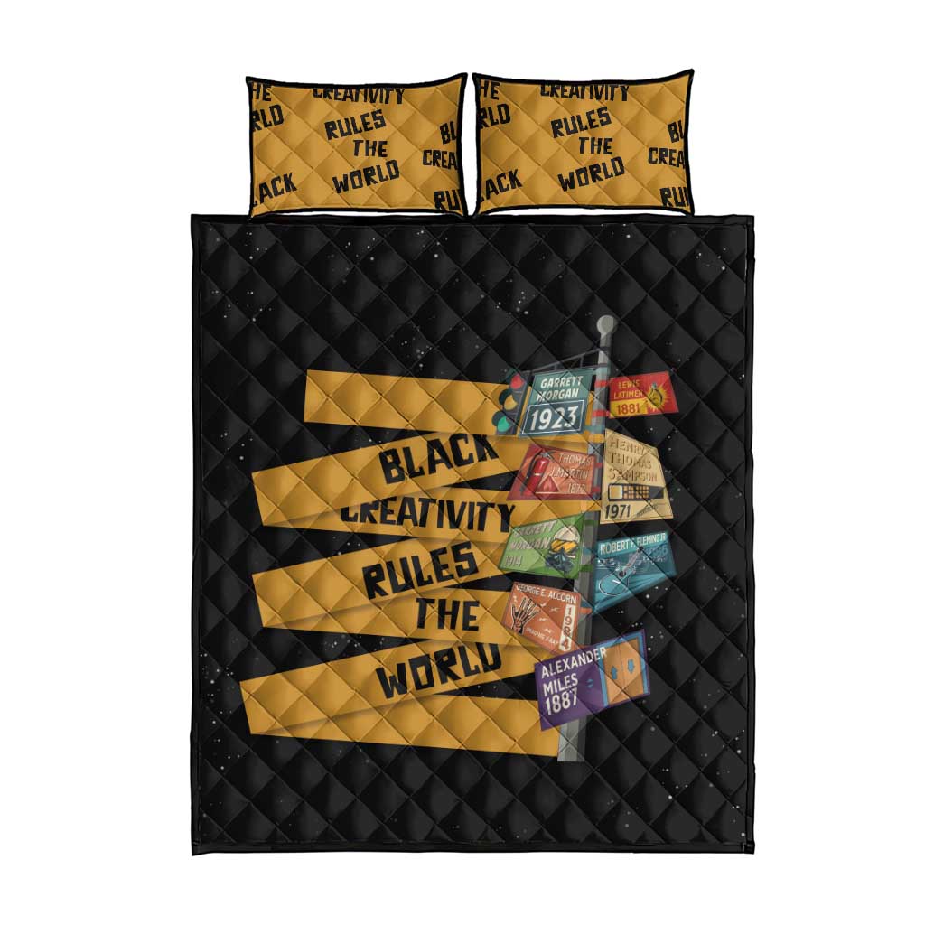 African Creativity Quilt Bed Set Black Creativity Rules The World