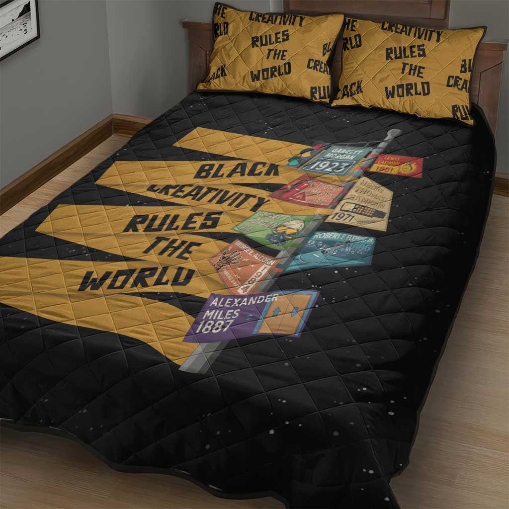 African Creativity Quilt Bed Set Black Creativity Rules The World