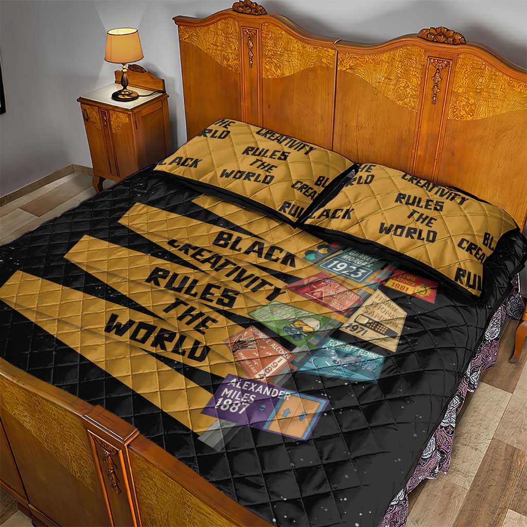 African Creativity Quilt Bed Set Black Creativity Rules The World