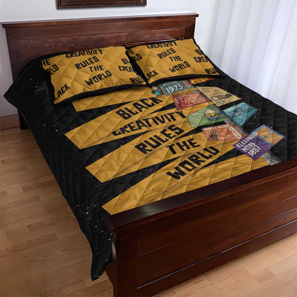 African Creativity Quilt Bed Set Black Creativity Rules The World