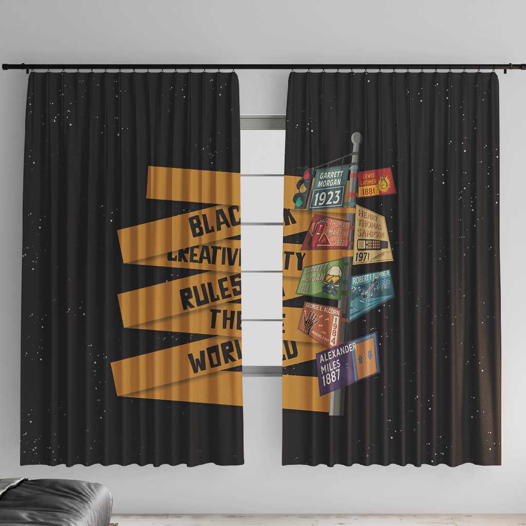 African Creativity Window Curtain Black Creativity Rules The World