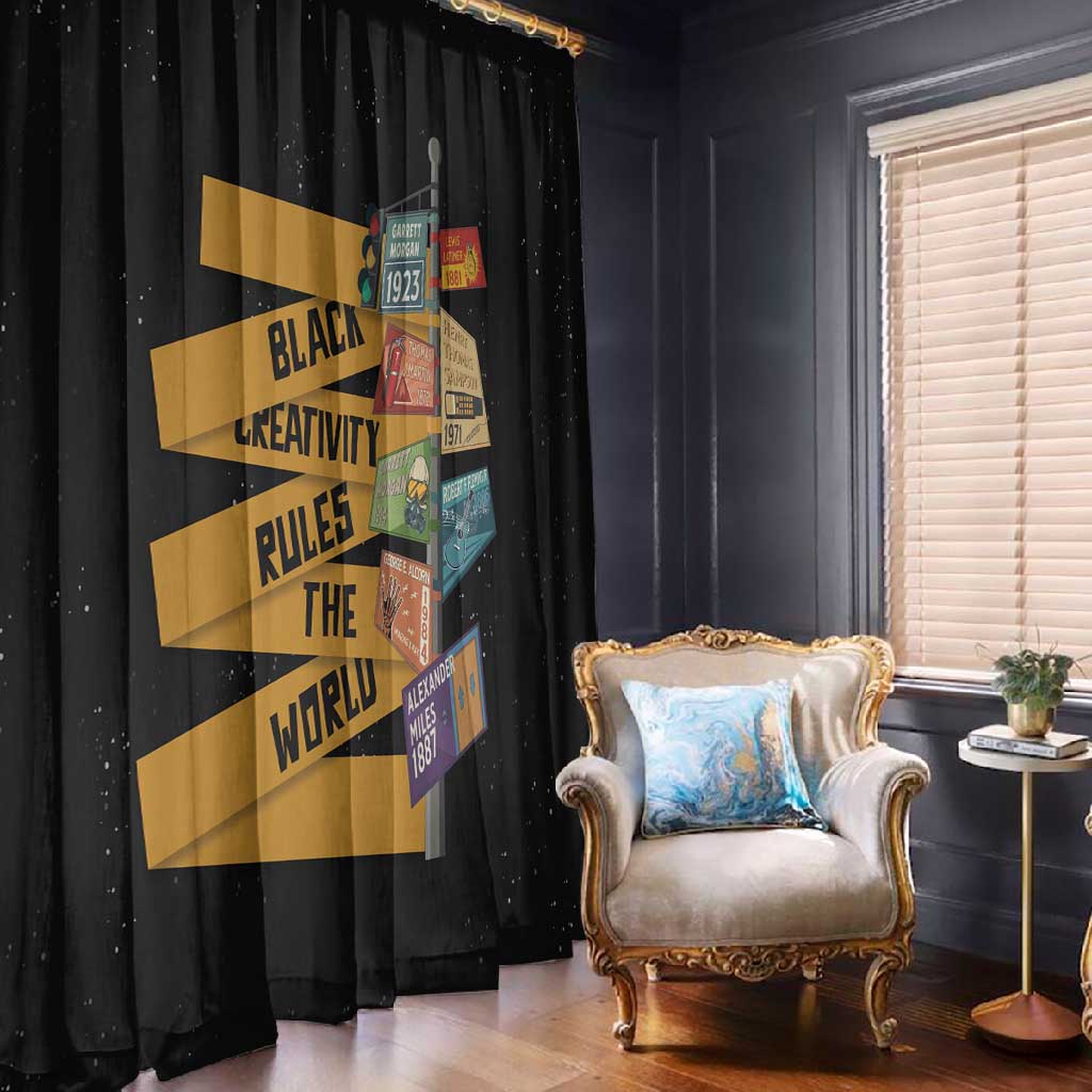 African Creativity Window Curtain Black Creativity Rules The World