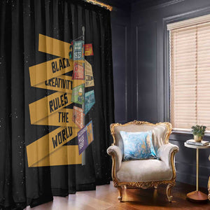 African Creativity Window Curtain Black Creativity Rules The World
