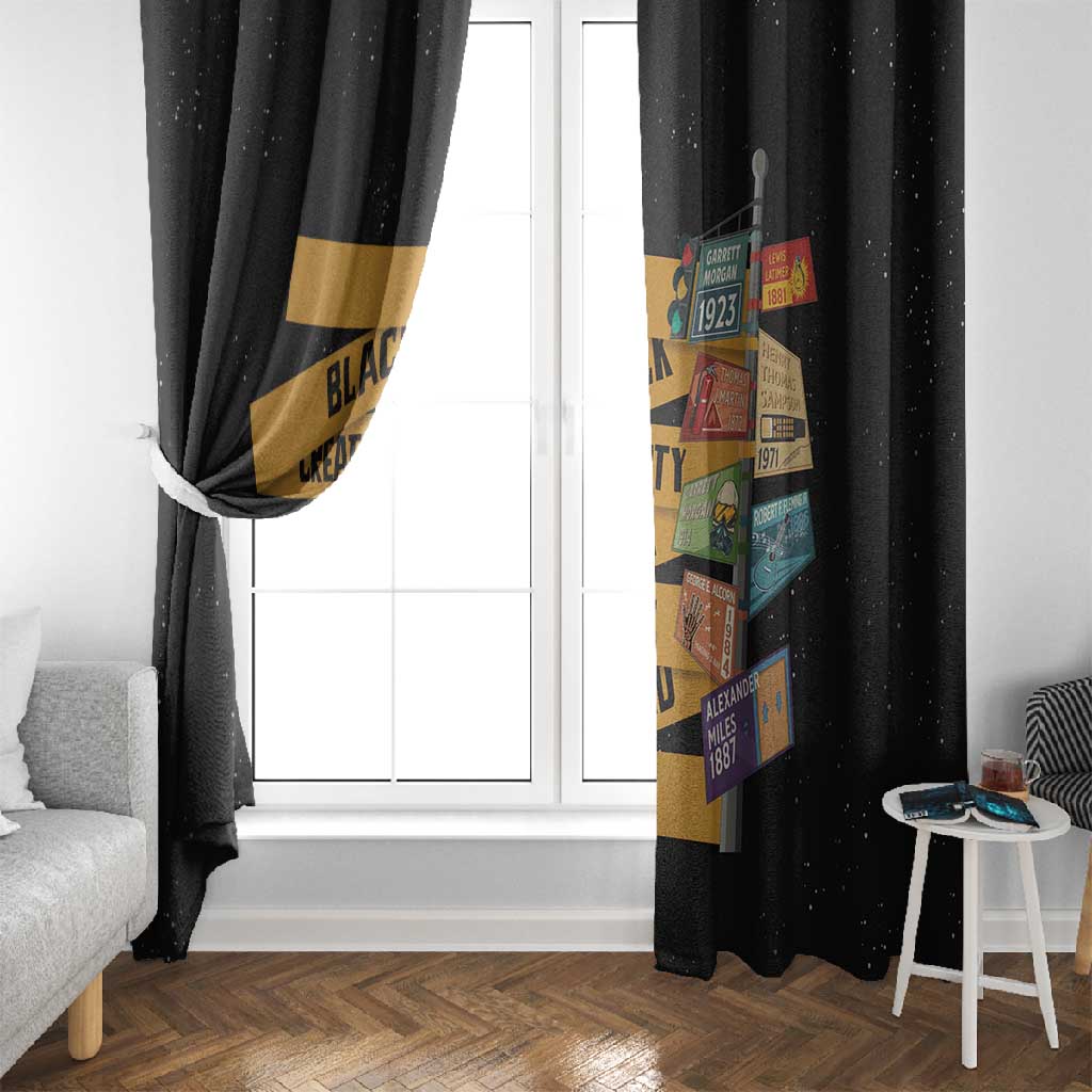 African Creativity Window Curtain Black Creativity Rules The World