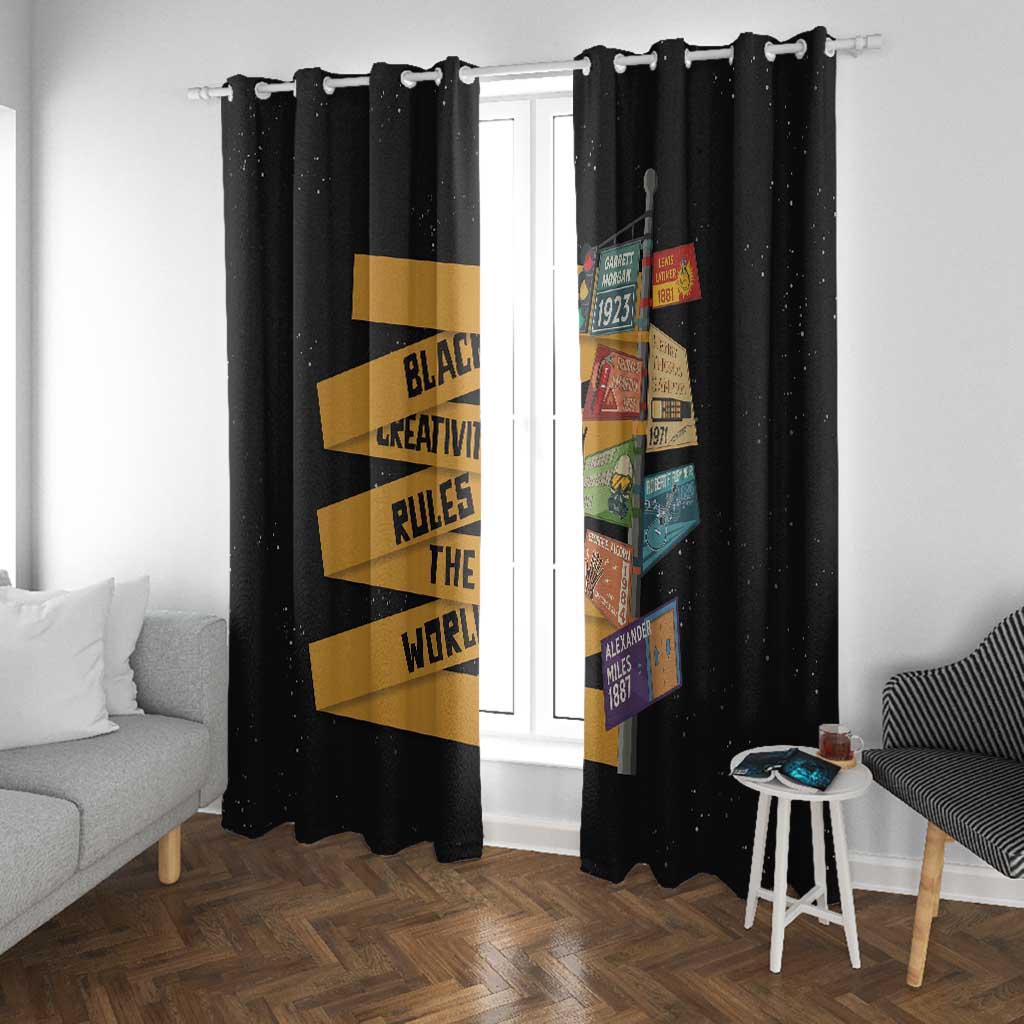 African Creativity Window Curtain Black Creativity Rules The World