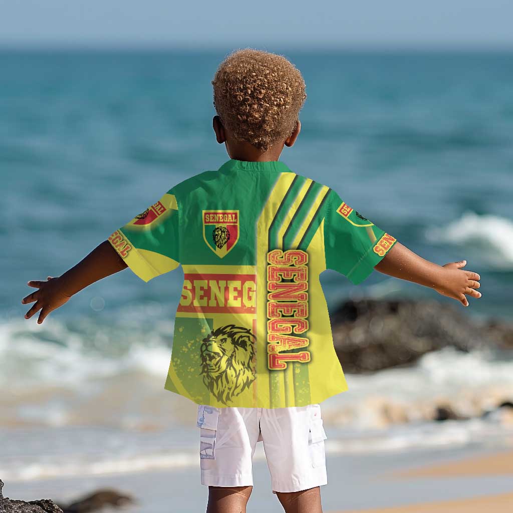 Senegal Soccer Kid Hawaiian Shirt Lions of Teranga Football - Road To Champion