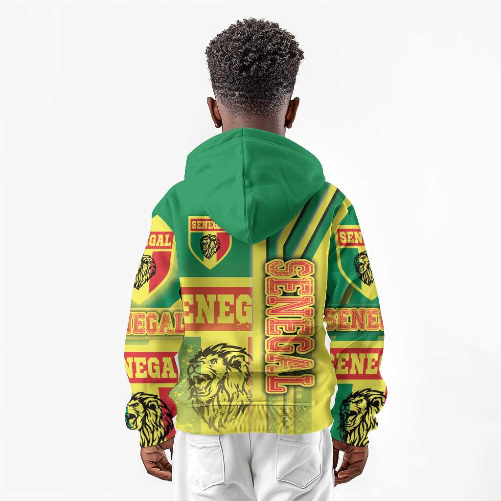 Senegal Soccer Kid Hoodie Lions of Teranga Football - Road To Champion
