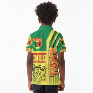 Senegal Soccer Kid Polo Shirt Lions of Teranga Football - Road To Champion