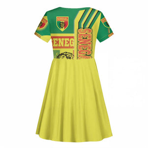 Senegal Soccer Kid Short Sleeve Dress Lions of Teranga Football - Road To Champion