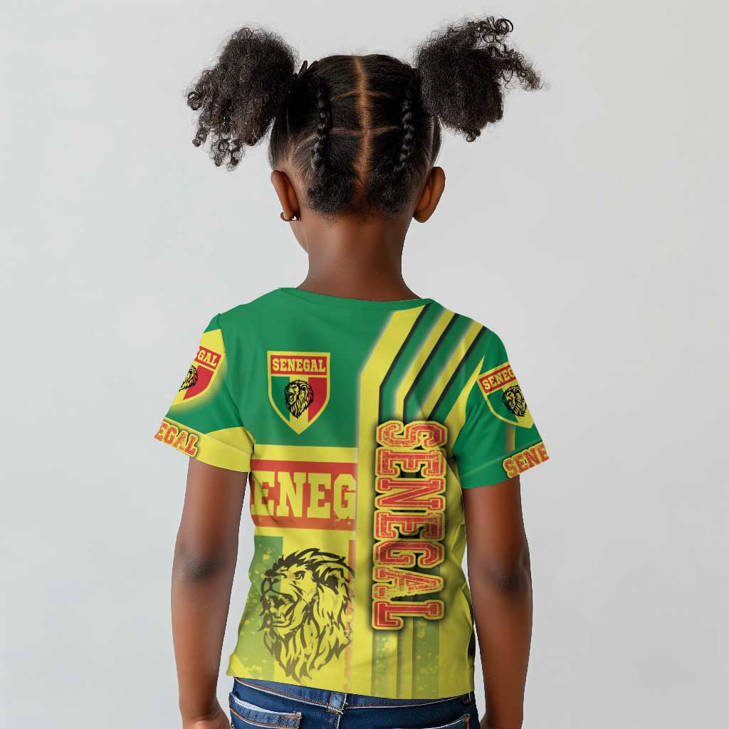 Senegal Soccer Kid T shirt Lions of Teranga Football - Road To Champion