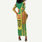 Senegal Soccer Long Sleeve Bodycon Dress Lions of Teranga Football - Road To Champion DT03