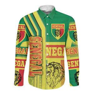 Senegal Soccer Long Sleeve Button Shirt Lions of Teranga Football - Road To Champion