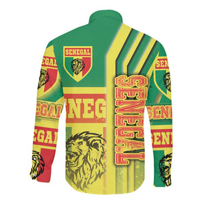Senegal Soccer Long Sleeve Button Shirt Lions of Teranga Football - Road To Champion