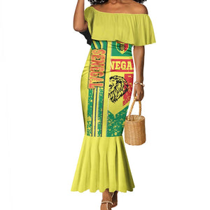 Senegal Soccer Mermaid Dress Lions of Teranga Football - Road To Champion