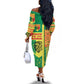 Senegal Soccer Off The Shoulder Long Sleeve Dress Lions of Teranga Football - Road To Champion
