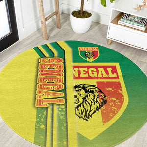 Senegal Soccer Round Carpet Lions of Teranga Football - Road To Champion