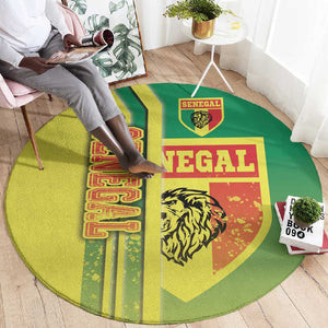 Senegal Soccer Round Carpet Lions of Teranga Football - Road To Champion
