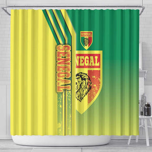 Senegal Soccer Shower Curtain Lions of Teranga Football - Road To Champion