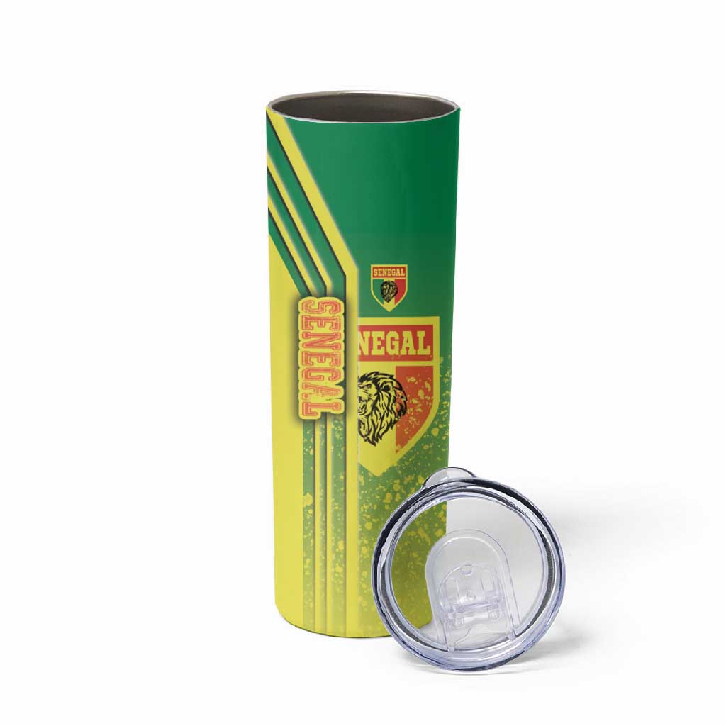 Senegal Soccer Skinny Tumbler Lions of Teranga Football - Road To Champion
