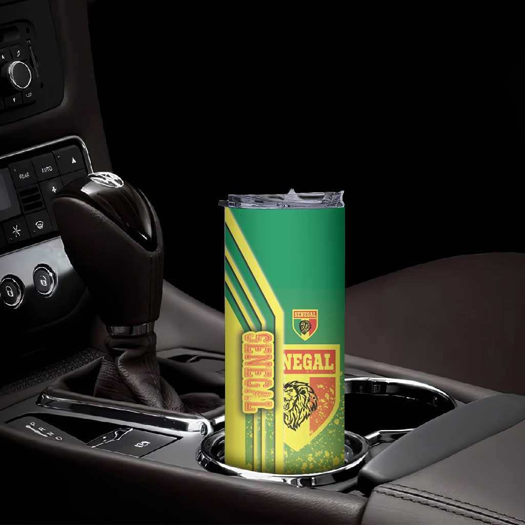 Senegal Soccer Skinny Tumbler Lions of Teranga Football - Road To Champion