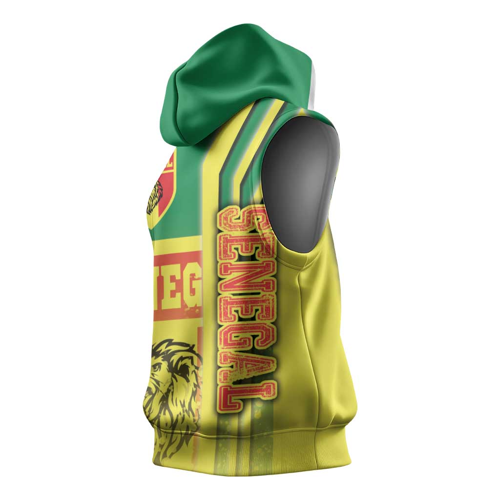 Senegal Soccer Sleeveless Hoodie Lions of Teranga Football - Road To Champion - African Pride