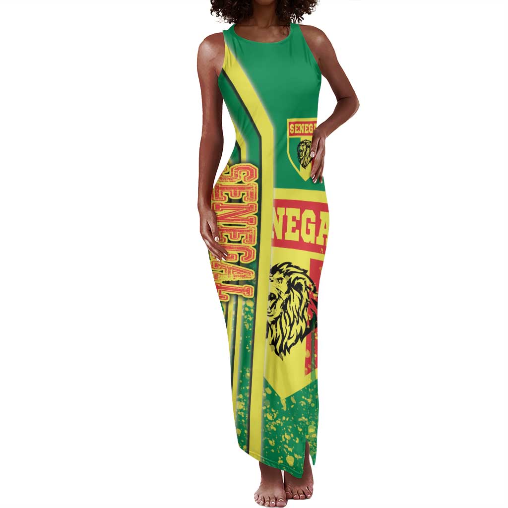Senegal Soccer Tank Maxi Dress Lions of Teranga Football - Road To Champion