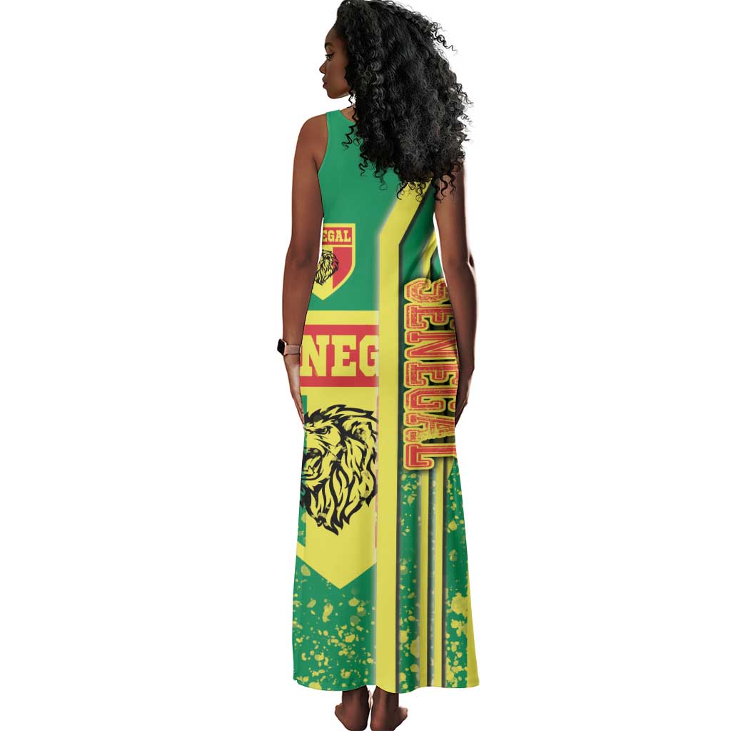 Senegal Soccer Tank Maxi Dress Lions of Teranga Football - Road To Champion