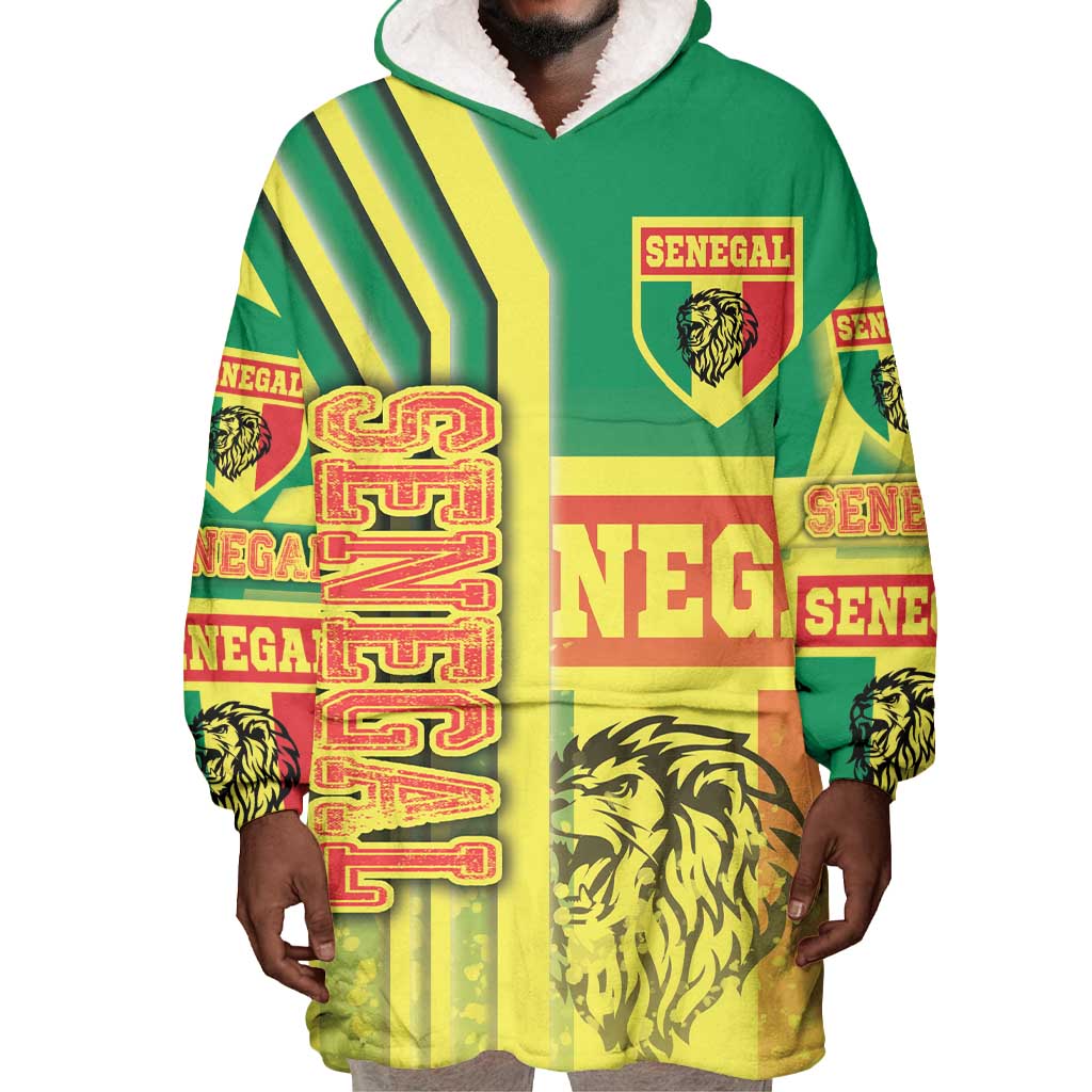 Senegal Soccer Wearable Blanket Hoodie Lions of Teranga Football - Road To Champion