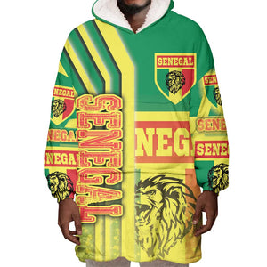 Senegal Soccer Wearable Blanket Hoodie Lions of Teranga Football - Road To Champion