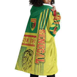 Senegal Soccer Wearable Blanket Hoodie Lions of Teranga Football - Road To Champion
