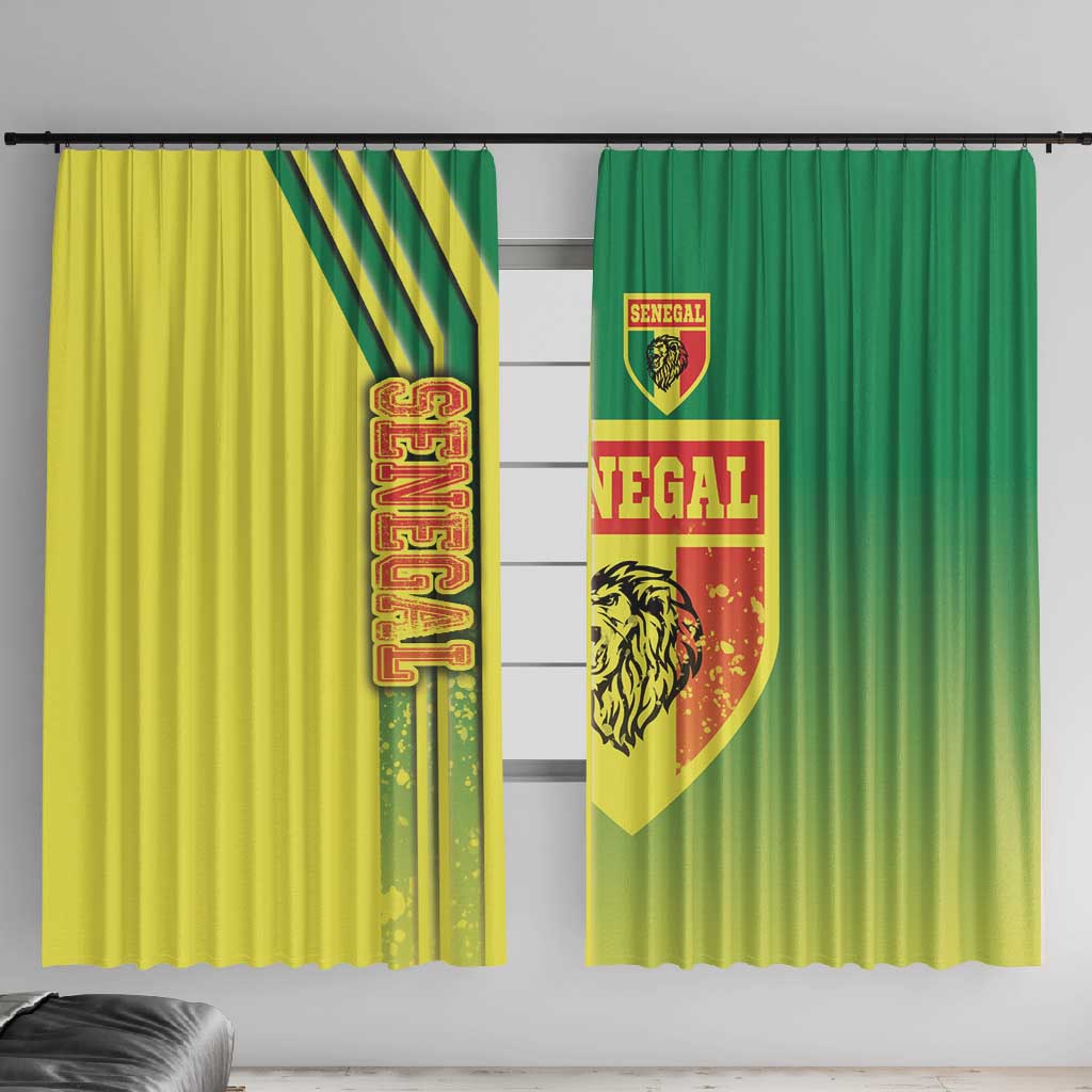 Senegal Soccer Window Curtain Lions of Teranga Football - Road To Champion
