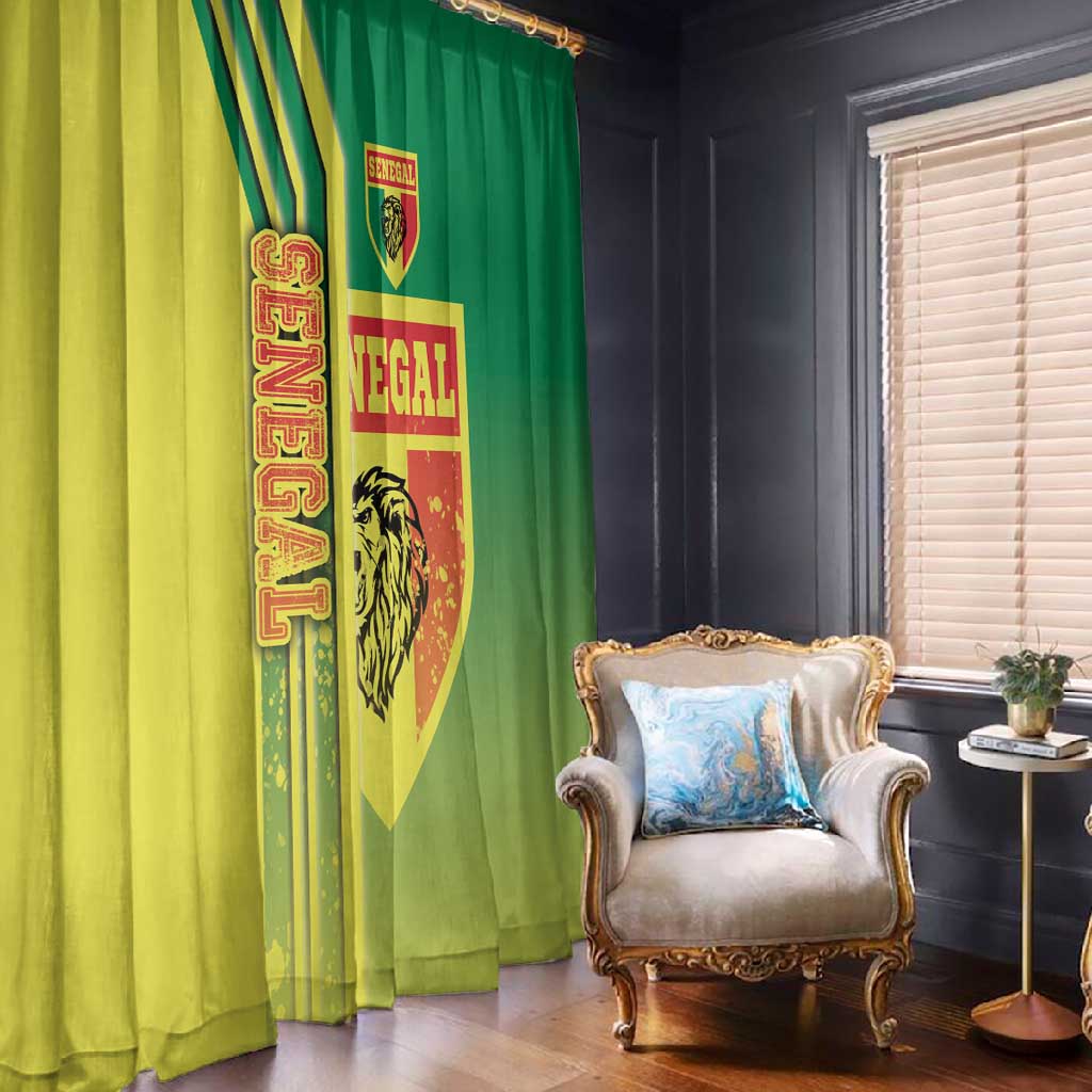 Senegal Soccer Window Curtain Lions of Teranga Football - Road To Champion