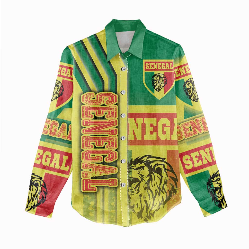 Senegal Soccer Women Casual Shirt Lions of Teranga Football - Road To Champion